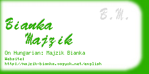 bianka majzik business card